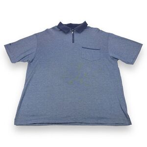 PING Polo Shirt Neva Size 2XL XXL 2X Blue Short Sleeve‎ 1/4 Zip Golf Shirt